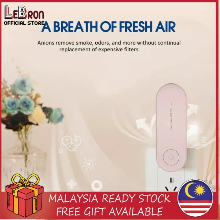 LEBRON READY STOCK Mini Air Purifier Portable Negative Ion Air