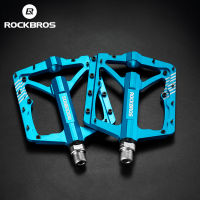 ROCKBROS เหยียบจักรยานอลูมิเนียมลื่น MTB จักรยานถนนแบริ่งความเร็วสูงกลวงแกะสลักกันฝุ่นเหยียบอุปกรณ์จักรยาน