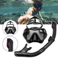 TOOPRE Professional Scuba Diving Mask ชุด Anti-Fog กระจกนิรภัยพร้อมท่อช่วยหายใจสายรัดปรับระดับได้สำหรับผู้หญิงผู้ชายแว่นตาว่ายน้ำ