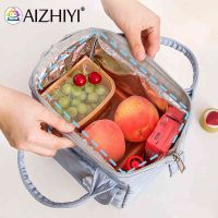 Student Cute Cartoon Thermal Lunch Large Capacity Insulted Tote Bag Portable Food Container Nylon for Travel School Office