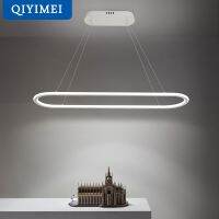 Modern Pendant Lights Hanging Lamp for Dining Room Cloakroom Office Home Decor Furniture Minimalist Long Strip Height Adjustable