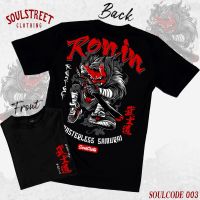 YUEDPAI ใส่โค้ด MAGRZJGD ลด 50 เสื้อยืด SoulStreet Clothing ลาย RONIN สีดำ ขนาด S-5XL