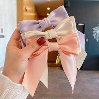 เกาหลีริบบิ้นโบว์คลิปผมสีดําน่ารักโบว์ผมผู้หญิงสง่างาม Barrette สาว Bowknot เครื่องประดับผม