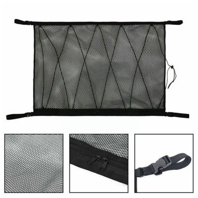 Car SUV Ceiling Storage Net Pocket Car Roof Bag Interior Cargo Accessories Bag Mesh Auto Tidying Net Interior Stowing Breat O8N3