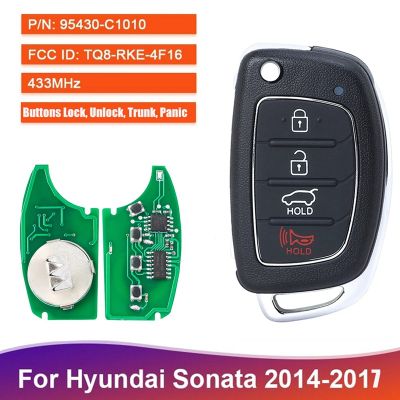 New 95430-C1010 TQ8-RKE-4F16 Flip Remote Smart Key Fob 4 Button 433MHz for Hyundai Sonata 2014 2015 2016 2017