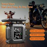 [Arrive 1-3 Days] Waterproof Solar Motorcycle TPMS Tire Pressure Monitor System w/ 2 Sensors