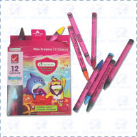 สีเทียน ขนาดปกติ 12 สี ตรา Master Art Wax Crayons