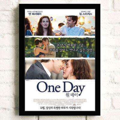 One Day ภาพยนตร์คู่รักคลาสสิกคุณภาพของตกแต่งศิลปะตกแต่งผนังบ้านภาพสีน้ำมันตกแต่งห้องบาร์โรงแรมห้องนั่งเล่น0719-c2โปสเตอร์สำหรับคาเฟ่ (1ชิ้น)