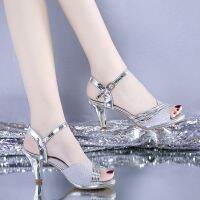 Peep Toe High Heeled Women Sandals Fashion Ladies Summer Shoes Brand Spike Heels 6cm Gold Silver