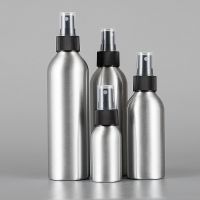 3pcs/lot 40/50/100/120/150/250ml Empty Aluminum Bottle With Ribbed Sprinkler Spray Bottle Nozzle Cosmetic Container Perfume Vial