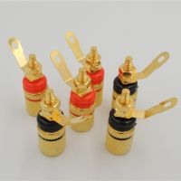 ✱ 40x Gold plated Binding Post for 4mm Banana plug Power Audio Amplifier Speaker Cables