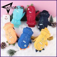 MOTORS-192 SHOP กันน้ำกันน้ำได้ ถุงมือสกีสำหรับเด็ก หนาอบอุ่น กันลื่น ฤดูหนาวที่อบอุ่น แฟชั่นใหม่ล่าสุด กันลม ถุงมือนวม สโนว์บอร์ดหิมะ