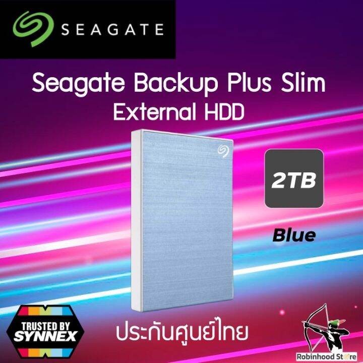 Seagate 2TB Backup Plus Slim Portable External Hard Disk USB 3.0 ฮาร์ดไ