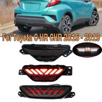 โคมไฟแสงหยุดเบรค Bemper Belakang ไฟตัดหมอกหลังโคมไฟสะท้อน LED มีสามแบบสำหรับ Toyota CHR C-HR 2016 2017 2018 2019