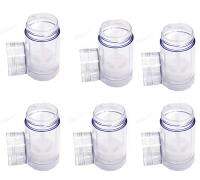 6pcs 30ml Clear Empty Plastic Round Deodorant Containers,Round Shape Bottom Filling Stick Deodorant Container Twist Up