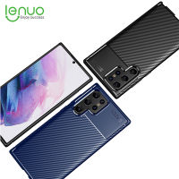 Lenuo เคสโทรศัพท์สำหรับ Samsung Galaxy,ฝาหลังโทรศัพท์มือถือผิวด้านกันรอยขีดข่วนคาร์บอนไฟเบอร์กันกระแทก TPU สำหรับ Samsung Galaxy S22 Ultra S21 5G S22 + S22 Plus
