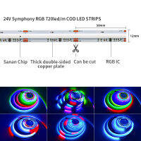 RGB DC24V WS2811สีเต็มรูปแบบ FOB COB LED Strip แอดเดรสสมาร์ทยืดหยุ่นความหนาแน่นสูงดิจิตอลสีพิกเซล720Led M