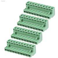 ﺴ☞ Keszoox 5.08mm Phoenix Connectors 4Pcs AC 300V 15A 5.08mm Pitch 10P Flat Angle Needle Seat Insert-in PCB Terminal