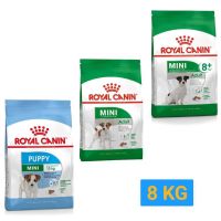 Royal Canin Mini Puppy / Adult / 8+ อาหารสำหรับสุนัขขนาดเล็ก น้ำหนักเต็มวัยน้อยกว่า 10 กก. ขนาด  8 KG