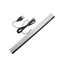 For Wii Sensor Bar Silver Sensor Bar Wired Receivers IR Signal Ray USB Plug Replacement for Nitendo Remote