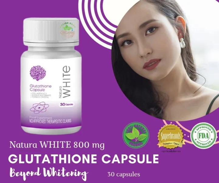 UNO NATURA WHITE PURE GLUTATHIONE WITH COLLAGEN, VITAMIN C & TOMATO CRYSTAL  FOOD SUPPLEMENT CAPSULE 800 MG 30 CAPSULES / FOR SKIN WHITENING /  ANTIOXIDANT / 100% NATURAL AND ORGANIC / SAFE AND EFFECTIVE / FDA APPROVE |  Lazada PH