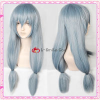 Jujutsu Kaisen mahito WIG 65cm Grey Blue SHORT tail hair วิกผมคอสเพลย์ทนความร้อน