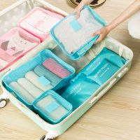 6pcs Travel Storage Bag Large Capacity Suitcase Storage Luggage Clothes Sorting Organizer Set Pouch Case Shoes Packing Cube