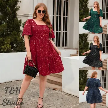 Red and gold deals casual dress