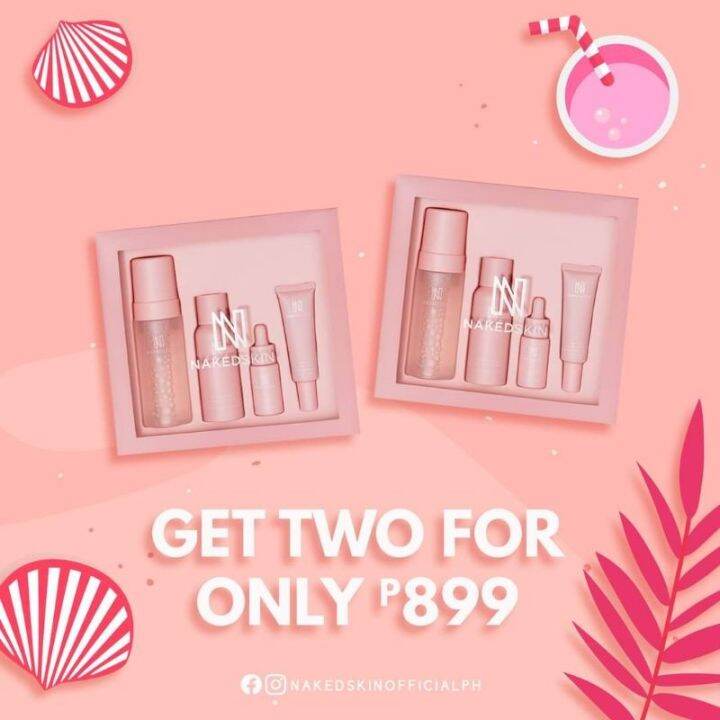 COD SALENaked Brightening Kit (Foam cleanser/Viscous Toner/Hyaluronic