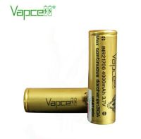 ถ่านชาร์จ Vapcell INR 21700 3.7V 4000mah 30A 2 ก้อน (สีทอง) แถมกระเป๋า