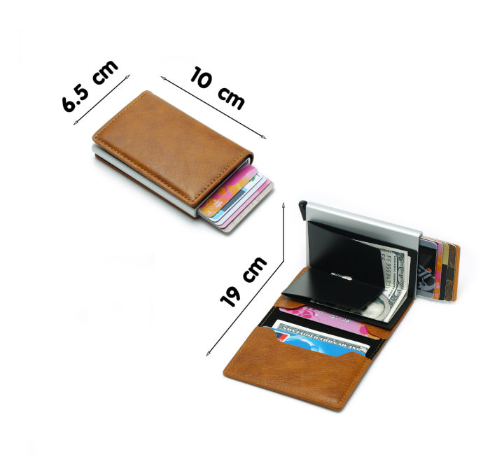 กระเป๋าสตางค์-เก็บบัตรขนาดเล็ก-สไลด์เก็บและใช้บัตร