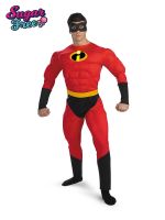 ุชุดแฟนซีคอสตูมสำหรับผู้ใหญ่ Mr.Incredible Adult costume แบบหนังดังเป็นชุดสวยงาม แบบมีกล้ามใส่สบายขนาดเหมาะกับความสูง 170-185 cm.