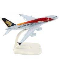 เครื่องบินแอร์บัสอัลลอยขนาด1/400 A380สิงคโปร์สายการบิน16ซม. ของสะสมของขวัญสำหรับเด็กตกแต่งของเล่นโมเดลเครื่องบิน