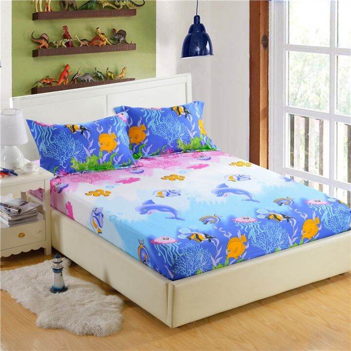 cw-1pc-100-polyester-fitted-sheet-mattress-cover-printing-four-corners-with-elastic-band-bed-160cmx200cm