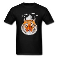 The Siberian Tiger Pure Cotton Mens Tshirts Birthday Tops Tees Hot Sale Gift Tee Shirt Power Beast Wildlife T- Shirt Mens  VAT5