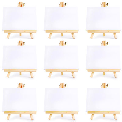 10 Set Artists Mini Canvas Set Painting Craft DIY Drawing Small Table Easel Gift