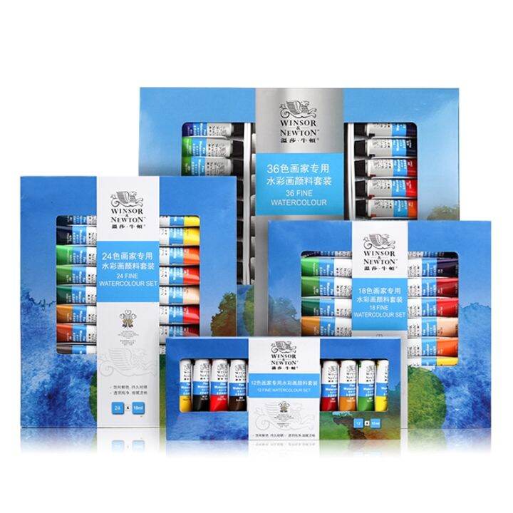 winsor-amp-newton-professional-watercolor-paint-pigment-12-18-24-36-colors-10ml-water-color-painting-pigment-for-artists-smooth-fine