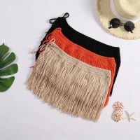 【CW】 Breathable Hawaiian Tassel Skirt for