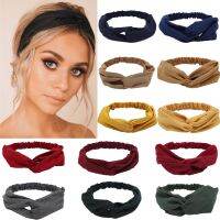 【CW】 Suede Twist Turban Hair Band Bows Elastic Headkerchief Sport Hairbands Knot Headband for Headwear Headwrap