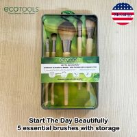 EcoTools® Start The Day Beautifully 5 essential brushes with storage เซ็ตแปรงแต่งหน้า 5 ชิ้น พร้อมกล่อง