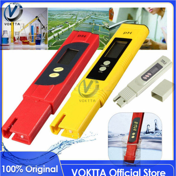VOKTTA Protable PH Meter Pena Penguji Akurasi, Alat Uji Kalibrasi