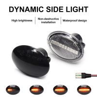 2pcs Dynamic LED Flashing Turn Signal Light Side Marker Lamp For FIAT 500 500C 500L  Abarth 500 595 695 Car Fender Lights Bulbs  LEDs HIDs