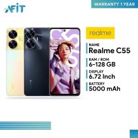 Realme C55 (6+128GB) (8+256GB) หน้าจอ 6.72 นิ้ว  แบตเตอรี่ 5000 mAh ชาร์จ 10W // ประกันศูนย์ไทย 1 ปี