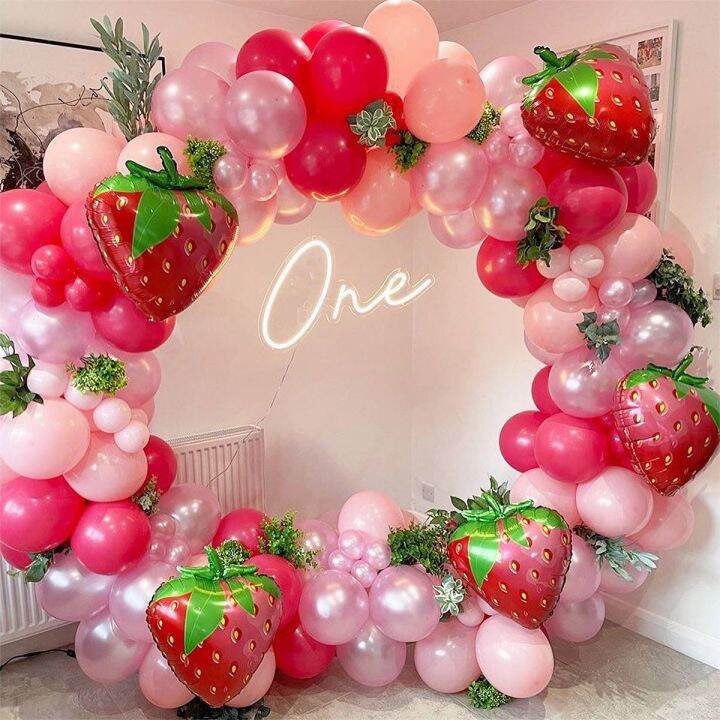 cc-strawberry-garland-arch-1st-happy-birthday-baby-shower-theme-balloons