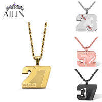 AILIN Dropshipping Personalized Men Baseball Soccer Stainless Steel Necklace Name Pendants Number Jewelry Fathers Day 2022 Gift