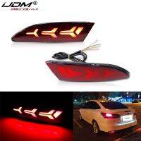 2Pcs LED Bumper Reflector Lights For Ford Focus 3 2011-2014 Sedan Hatchback Function as TailBrake Rear Fog LampsTurn Light