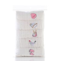 ❍❧✟ 5pcs Baby Towel Cotton Bath Towel 6 Layers Gauze Face Washcloth Squares Hand Wipe Newborn Bathing Feeding Kids Handkerchief