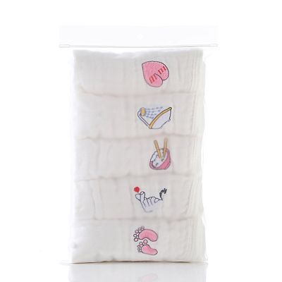 ❍❧✟ 5pcs Baby Towel Cotton Bath Towel 6 Layers Gauze Face Washcloth Squares Hand Wipe Newborn Bathing Feeding Kids Handkerchief