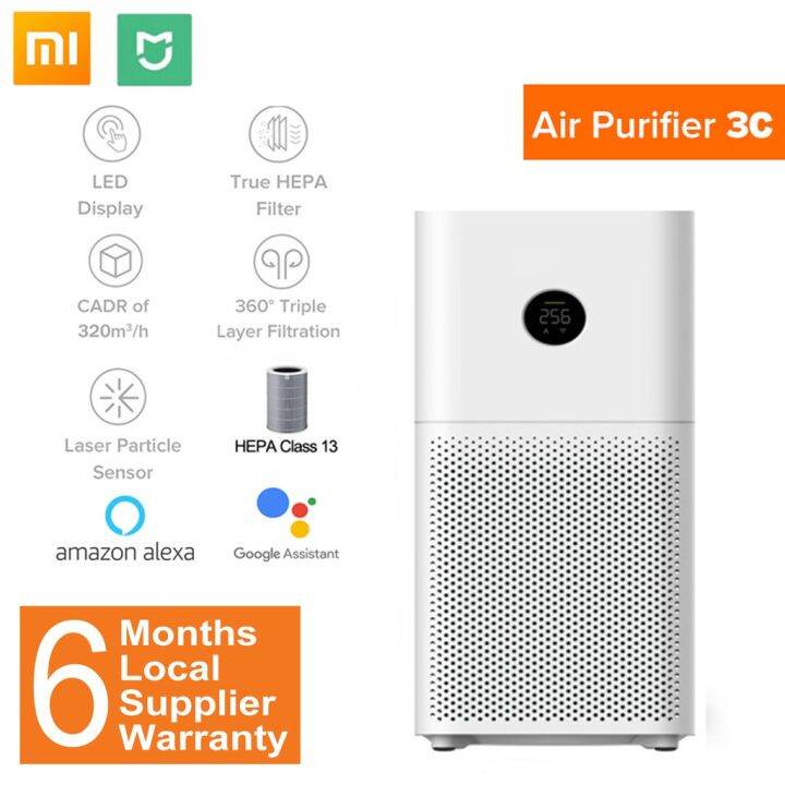 Xiaomi Air Purifier 3C (Global Version) Ture HEPA Class 13 Filter LED