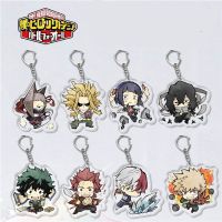 My Hero Academia Keychain Cartoon Characters Midoriya Izuku Bakugo Katsuki Todoroki Shoto Double Sided Acrylic Charm Key Chain